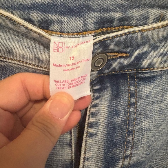 No Boundaries Light Blue Flare Jeans - Picture 3 of 3